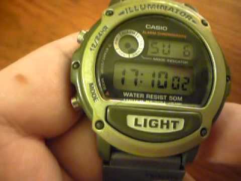 how to set time on casio w-94h