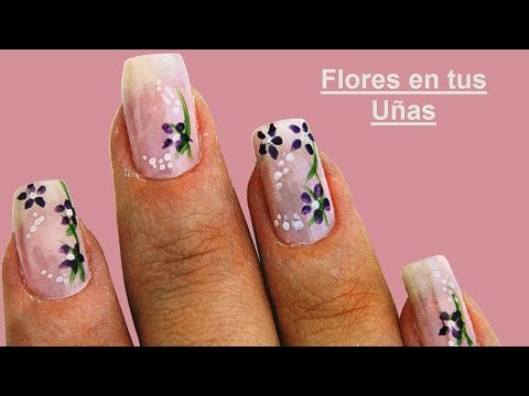 manicure flores - Fotos o Imagenes de Uñas Decoradas, Manicure, Decoraciones de Uñas Flores Paso a Paso, muestra como realizarlo en tu propia casa. http://tintesparacabello.co...