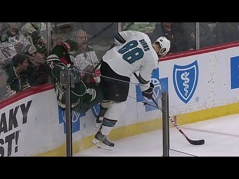 Video: Parise recovers from Burns hip check to score slick tip-in goal