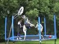 foot in basket ball hoop!!!