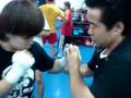 boxing world champ technique deffence and left hook!