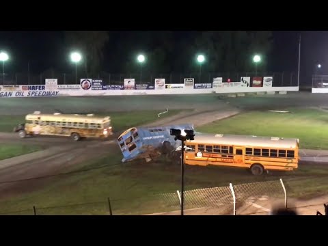 School Bus Figure 8 Racing Corrigan Oil Speedway 2018! 
