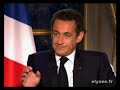 Interview t�l�vis�e de Monsieur Sarkozy 1