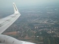 Ryanair 737-800, landing at Krakow's Balice airport.