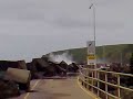 Waves Smashing BreakWall in Coffs Harbour