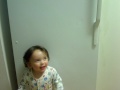 i created this video using my logitech quickcam software ... lily crackin up about hitting herself against frig baby 