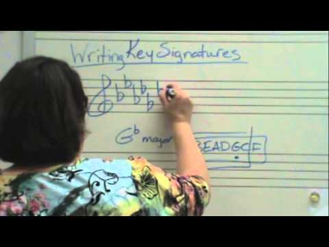 how to write key signatures