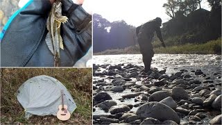 青梅でソロキャンプ、カジカの穴釣り、熊も出没!? 満月の夜を満喫しました