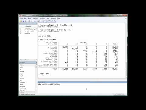 how to define labels in stata