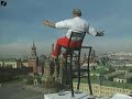 Impressive 66 year old balancing a chair on the edge of a building
