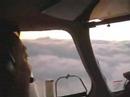 Flying on top of clouds