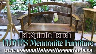 Mennonite Oak Spindle Bench