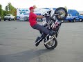 Alex Flores does circle wheelies in motorcycle store! Alex Flores does circle wheelies in motorcycle store!