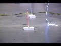Tesla Coil Hitting Floor and Neon Tubes