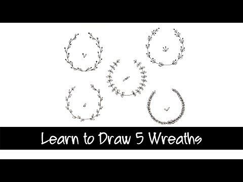 Learn to Draw Wreaths Five Ways - quick and easy drawings