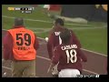 Roma Lazio - Gol di tacco di Mancini