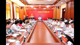 Đoàn Kiểm tra của Bộ Chính trị làm việc với Ban Thường vụ Thành ủy Uông Bí