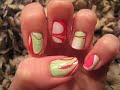 Holiday Swirl Water Marbling Nail Tutorial