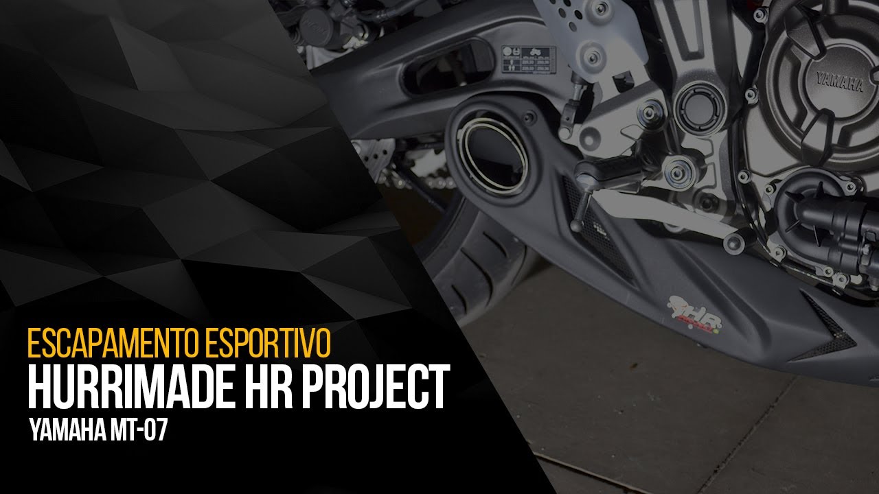 Capa do vídeo  Escapamento Hurrimade HR Project Full Yamaha MT 07 2014 a 2022