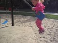 Nora swinging herself