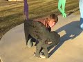 Boy trips over fence!