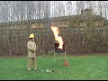 Chip pan fire safety demonstration by Stafford Fire Station