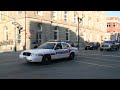 Police escort Protesters in Brantford