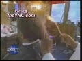 africa saloon hair cut with fire