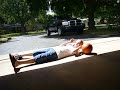 Boy runs into door