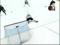 Turco hits/checks Selanne into the boards (4/18/2008)