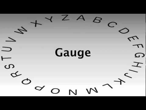 how to spell gauge