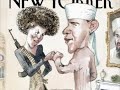 new yorker cover cartoon   barack michelle obama as terrorists