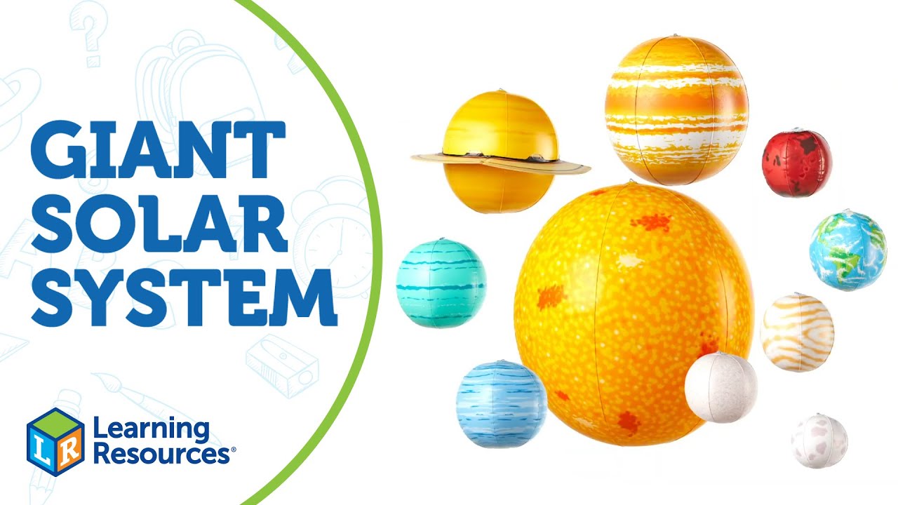 Set De Sistema Solar Inflable Learning Resources - Planetas, Sol, Luna, Con Bomba Y Lazos Para Colgar, Educativo