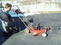 lawnmower running on propane 2