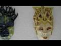 Three Masks: original ceramic wall masks