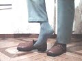 Showing my brown loafers