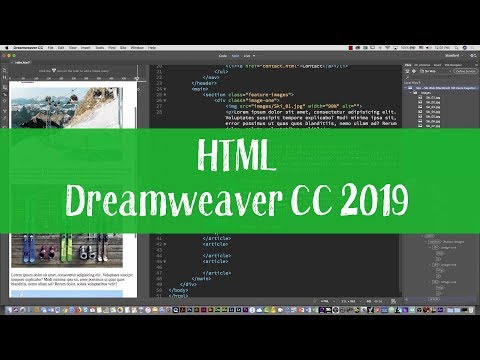 HTML and CSS tutorial with Dreamweaver CC 2019