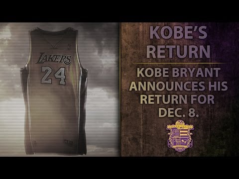 Lakers News: Kobe Bryant Announces His Return
