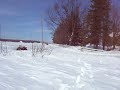Nic whipes out on his skidoo (rotax 440)