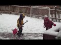 Rajko and Ilija enjoying the first snowfall in DC