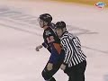 hockey fight between garrett klotz of the philadelphia phantoms and darren reid of the hershey bears on november 29th, 2008.