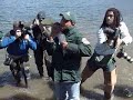 A Big Fish Hugs Massachusetts Governor Deval Patrick