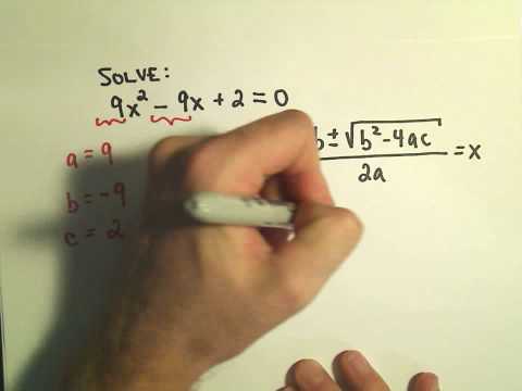 how to use the quadratic formula to solve an equation