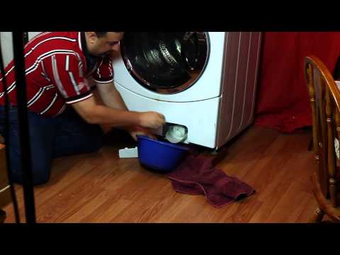 how to unclog front load washer drain