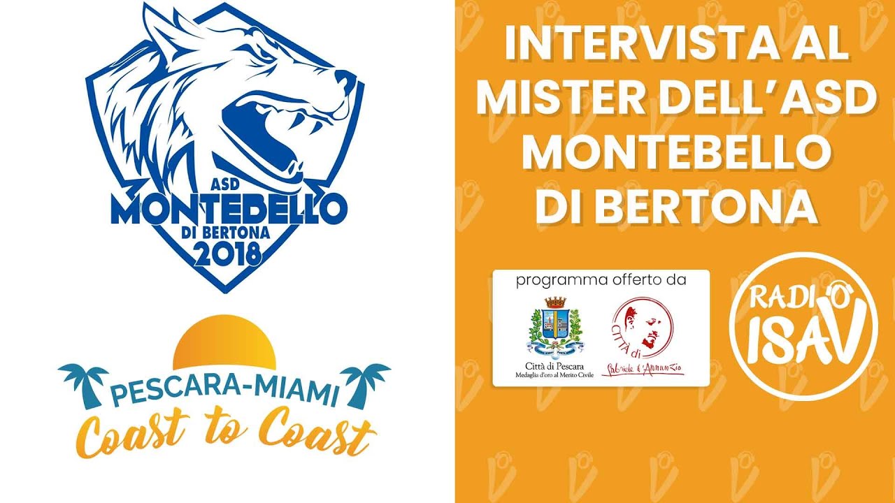 Intervista a GABRIELE DI FEDERICO, mister dell'ASD MONTEBELLO DI BERTONA