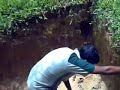 Gem mining pit