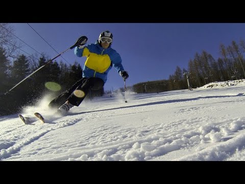 Спуск на горных лыжах в Устжики Дольне
