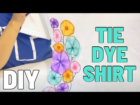 how to tie-dye a shirt using sharpies