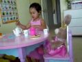 zoe having tea