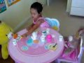 zoe having tea